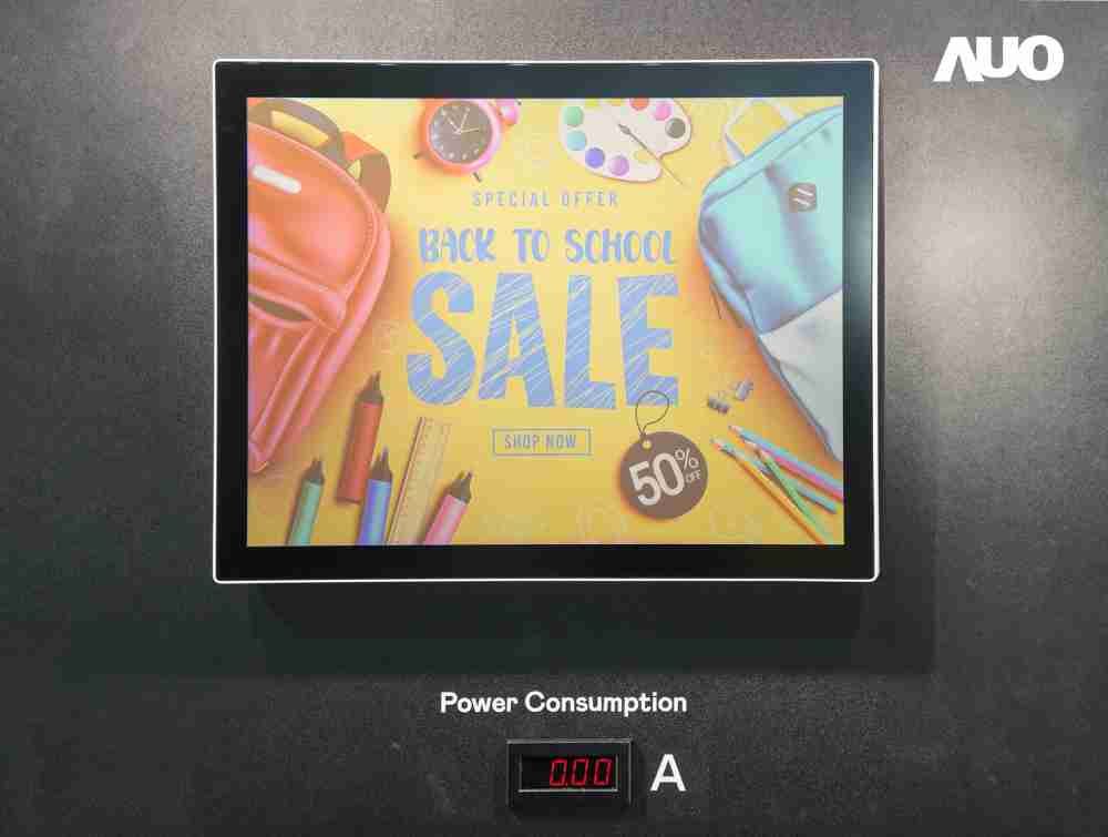 杏悦2展示胆固醇液晶超低耗能户外全彩显示器，，ChLC（胆固醇液晶）以双稳态技术使静态显示零功耗，，，，具省电、、、、高彩度、、、环保的特性，，，，还整合软硬件系统解决方案，，，，可透过单一云端平台管理